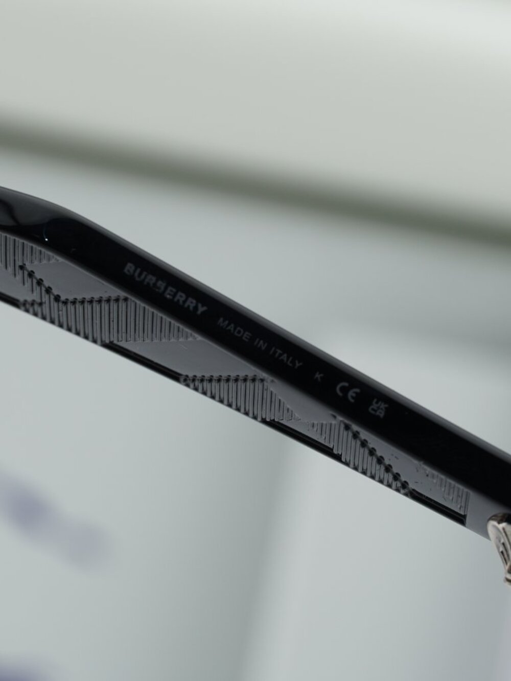 Burberry BE4480D 300169 Square Sunglasses - Black/Light Gray Tampo Silver - Picture 7 of 10